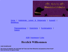 Tablet Screenshot of gabys-hundehalsbaender.at